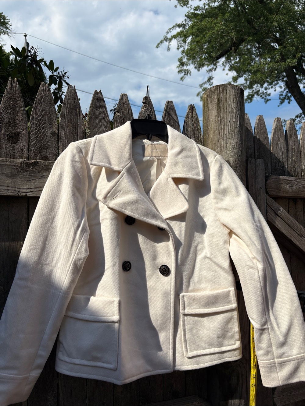 Banana Republic medium white wool coat!!